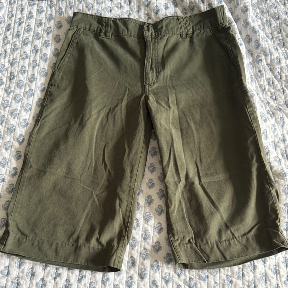 Chaps Olive Green Women's Bermuda Shorts